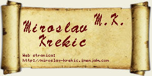 Miroslav Krekić vizit kartica